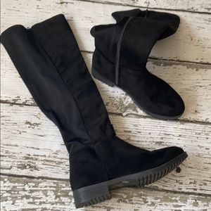 NWOT Tall Black Suede Boots
